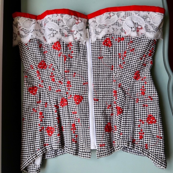 Other - Gingham and Lace Corset